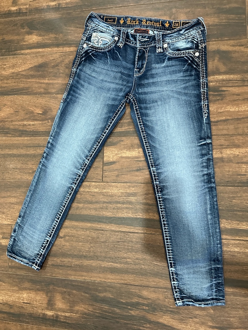 Rock Revival Women's Medium Blue Washed Skinny Jeans